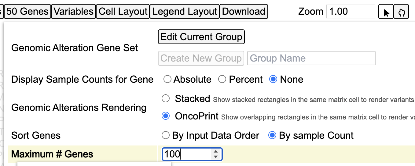 Maximum number of genes to display