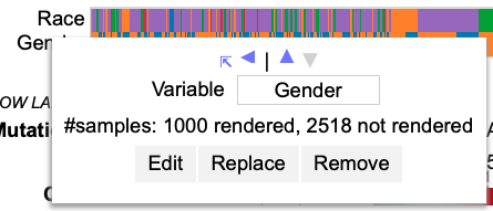 Click on a variable