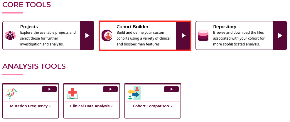 Cohort Builder entry point run app