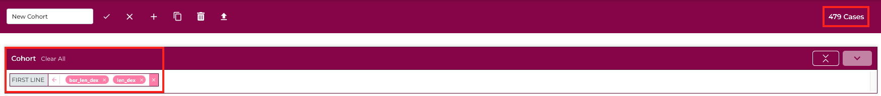 Cohort builder cohort bar update